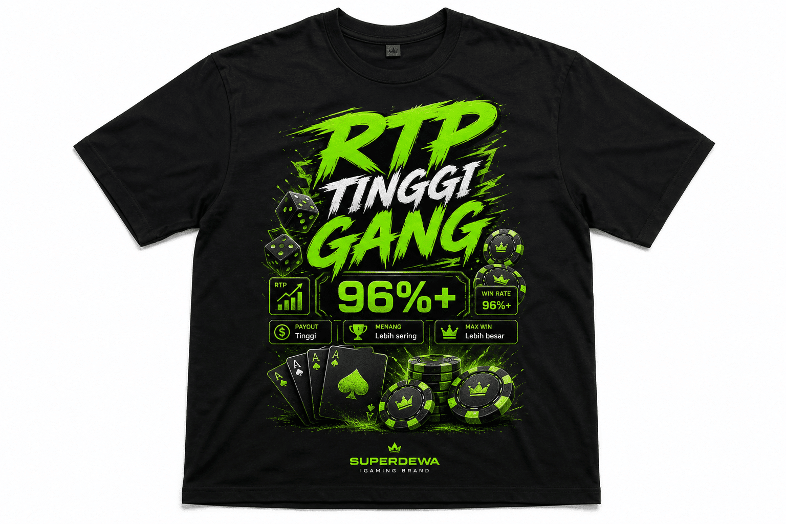 Kaos Superdewa "RTP Tinggi Gang"